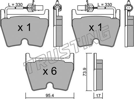 Trusting 1067.0 - Set placute frana,frana disc aaoparts.ro