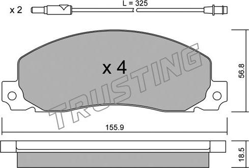 Trusting 100.0 - Set placute frana,frana disc aaoparts.ro