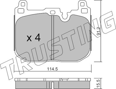 Trusting 1039.4 - Set placute frana,frana disc aaoparts.ro
