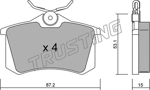 Trusting 102.0 - Set placute frana,frana disc aaoparts.ro