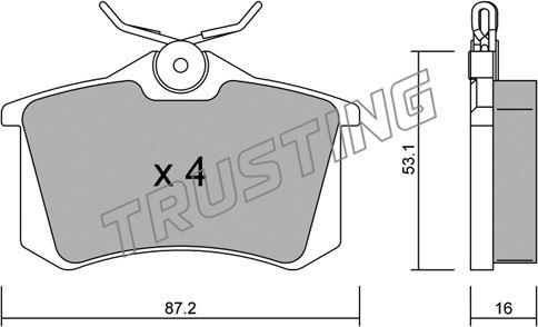 Trusting 102.2 - Set placute frana,frana disc aaoparts.ro