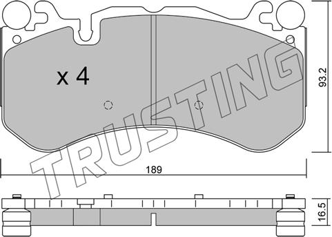 Trusting 1198.0 - Set placute frana,frana disc aaoparts.ro