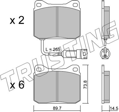 Trusting 1149.0 - Set placute frana,frana disc aaoparts.ro