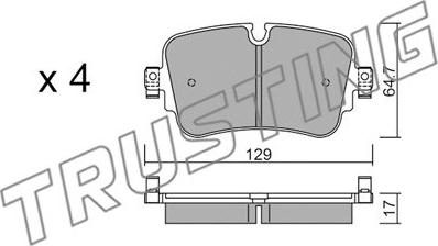 Trusting 1130.0 - Set placute frana,frana disc aaoparts.ro