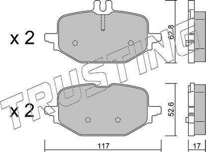 Trusting 1359.1 - Set placute frana,frana disc aaoparts.ro