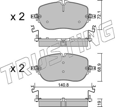 Trusting 1356.0 - Set placute frana,frana disc aaoparts.ro