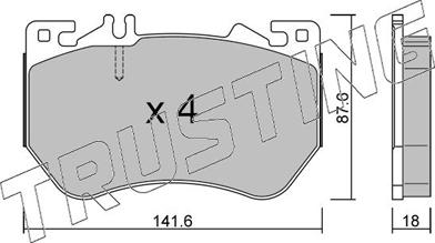 Trusting 1358.0 - Set placute frana,frana disc aaoparts.ro