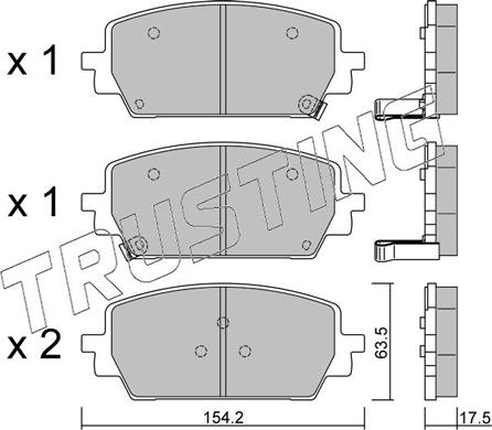 Trusting 1303.0 - Set placute frana,frana disc aaoparts.ro