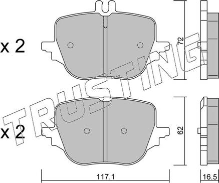 Trusting 1313.0 - Set placute frana,frana disc aaoparts.ro