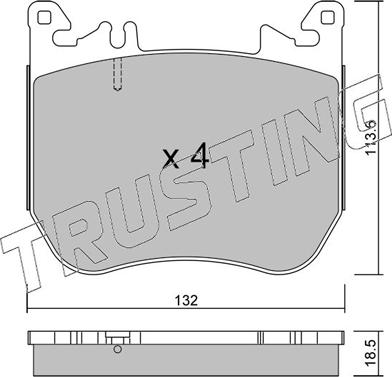 Trusting 1312.0 - Set placute frana,frana disc aaoparts.ro