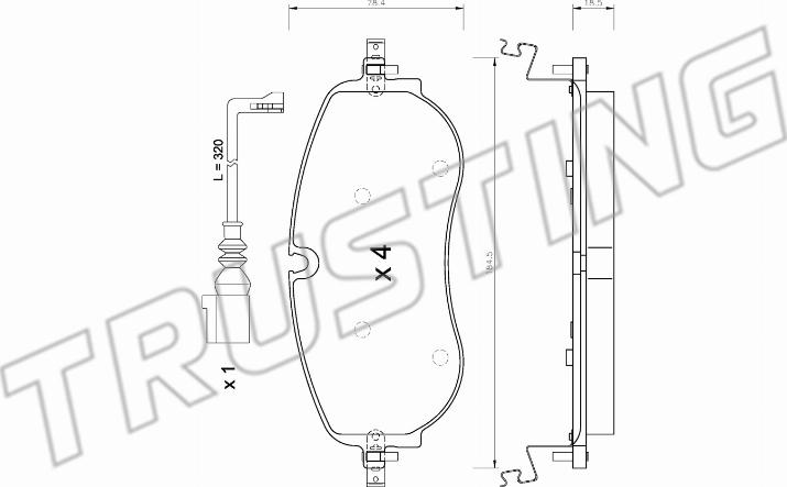 Trusting 1320.0 - Set placute frana,frana disc aaoparts.ro
