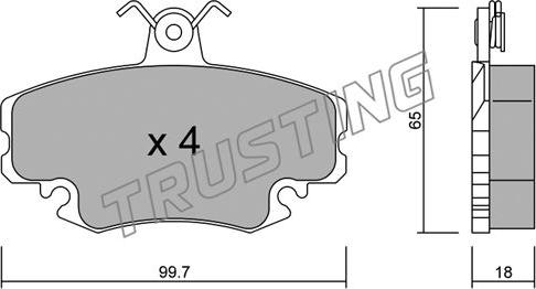 Trusting 122.0 - Set placute frana,frana disc aaoparts.ro
