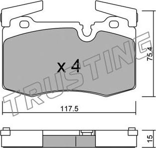 Trusting 846.0 - Set placute frana,frana disc aaoparts.ro