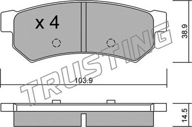 Trusting 863.0 - Set placute frana,frana disc aaoparts.ro