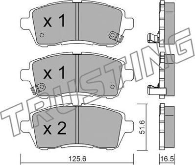Trusting 809.1 - Set placute frana,frana disc aaoparts.ro