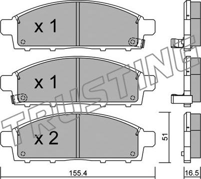 Trusting 807.0 - Set placute frana,frana disc aaoparts.ro