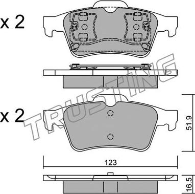 Trusting 346.0 - Set placute frana,frana disc aaoparts.ro