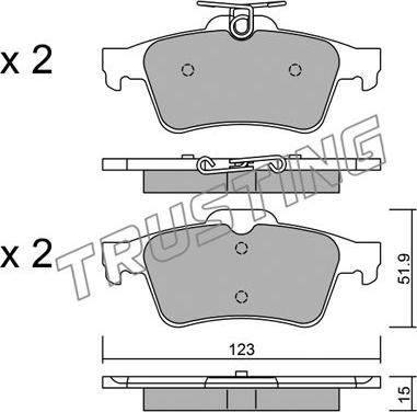 Trusting 346.3 - Set placute frana,frana disc aaoparts.ro