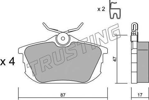 Trusting 356.0 - Set placute frana,frana disc aaoparts.ro