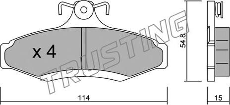 Trusting 378.0 - Set placute frana,frana disc aaoparts.ro
