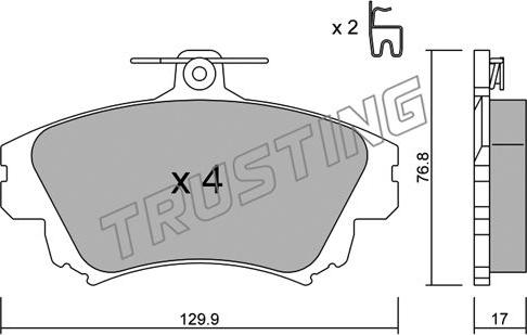 Trusting 295.0 - Set placute frana,frana disc aaoparts.ro