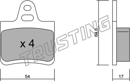 Trusting 293.0 - Set placute frana,frana disc aaoparts.ro