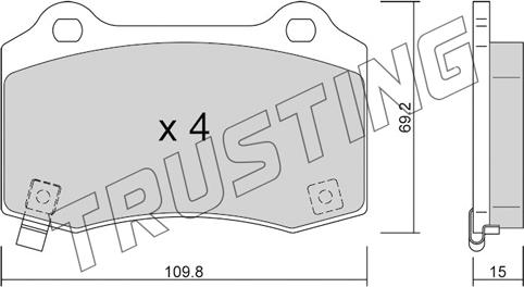 Trusting 260.6 - Set placute frana,frana disc aaoparts.ro
