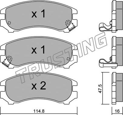 Trusting 239.1 - Set placute frana,frana disc aaoparts.ro