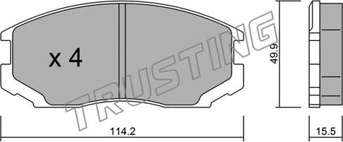 Trusting 230.0 - Set placute frana,frana disc aaoparts.ro