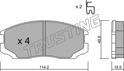 Trusting 230.1 - Set placute frana,frana disc aaoparts.ro