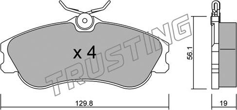 Trusting 226.1 - Set placute frana,frana disc aaoparts.ro
