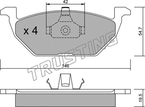 Trusting 220.0 - Set placute frana,frana disc aaoparts.ro