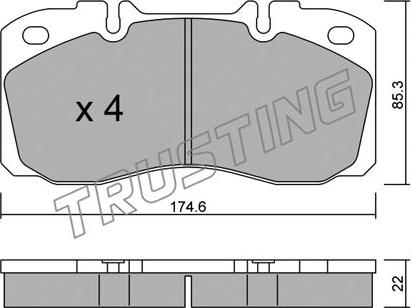 Trusting 277.0 - Set placute frana,frana disc aaoparts.ro