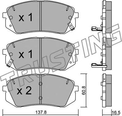 Trusting 799.0 - Set placute frana,frana disc aaoparts.ro