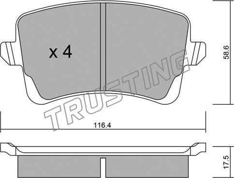 Trusting 792.0 - Set placute frana,frana disc aaoparts.ro