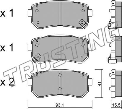 Trusting 741.0 - Set placute frana,frana disc aaoparts.ro