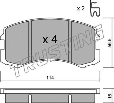 Trusting 752.0 - Set placute frana,frana disc aaoparts.ro