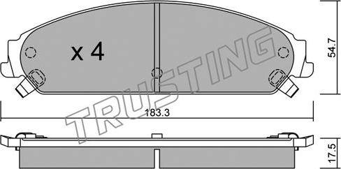 Trusting 733.0 - Set placute frana,frana disc aaoparts.ro