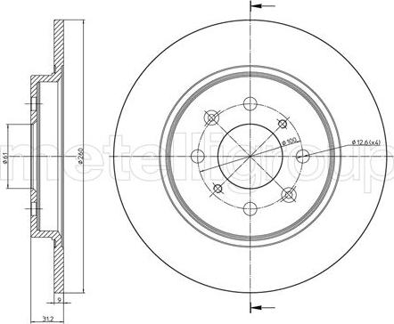 ATE 24.0109-0162.1 - Disc frana aaoparts.ro