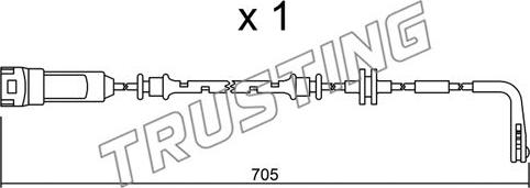 Trusting SU.146 - Senzor de avertizare,uzura placute de frana aaoparts.ro