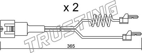 Trusting SU.180K - Senzor de avertizare,uzura placute de frana aaoparts.ro