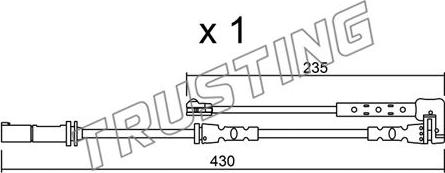 Trusting SU.311 - Senzor de avertizare,uzura placute de frana aaoparts.ro