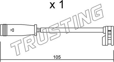 Trusting SU.313 - Senzor de avertizare,uzura placute de frana aaoparts.ro