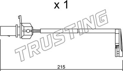Trusting SU.291 - Senzor de avertizare,uzura placute de frana aaoparts.ro