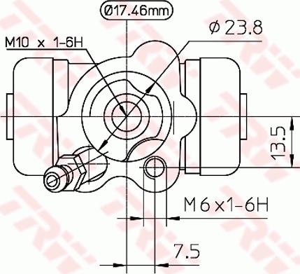 TRW BWA155 - Cilindru receptor frana aaoparts.ro