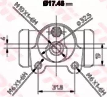 TRW BWA129 - Cilindru receptor frana aaoparts.ro