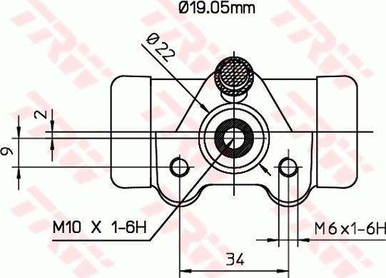 TRW BWD127 - Cilindru receptor frana aaoparts.ro