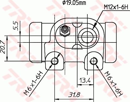 TRW BWD305 - Cilindru receptor frana aaoparts.ro