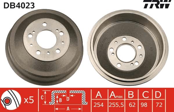 TRW DB4023 - Tambur frana aaoparts.ro