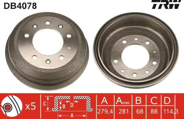 TRW DB4078 - Tambur frana aaoparts.ro